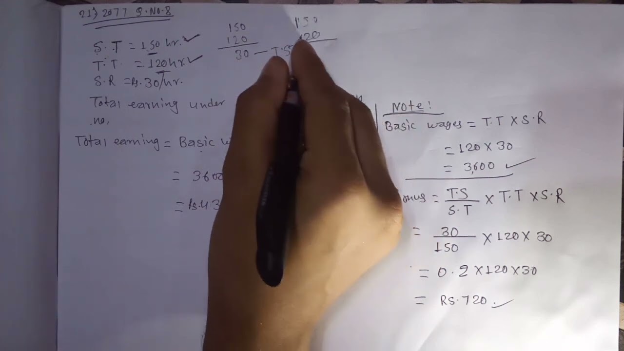 bbs 2nd year account Unit 4, accounting for labour cost 2078 to 2074 