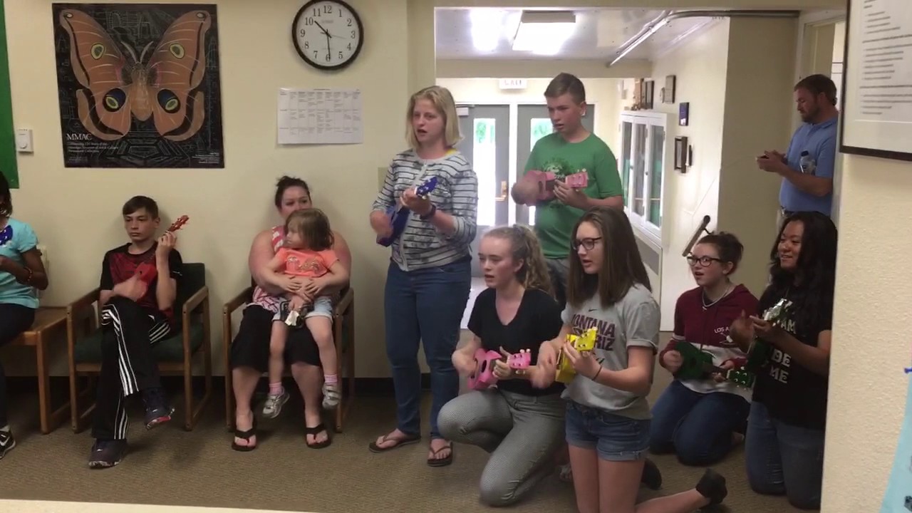 Students Serenade School Secretaty