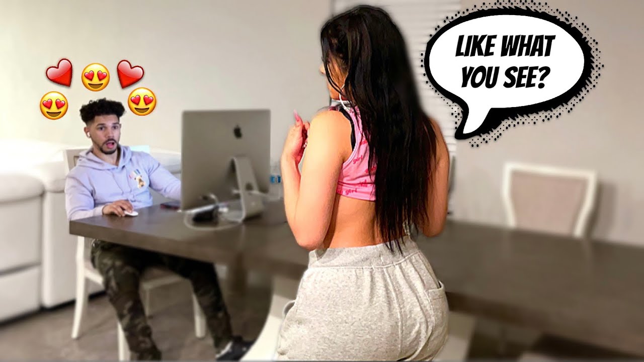 FLASHING My HUSBAND While He Works To See How He Reacts!