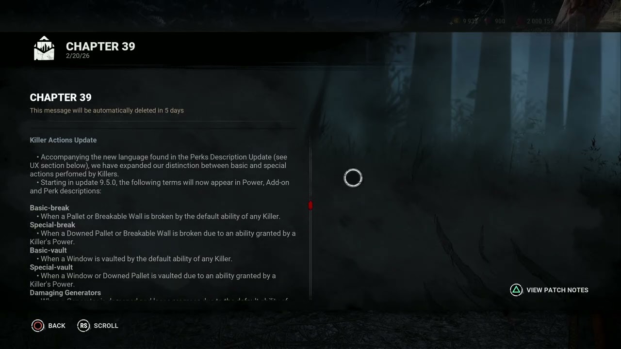 Patch/Update Notes for All Kill: Comeback PTB - Dead by Daylight - 2/24/2026
