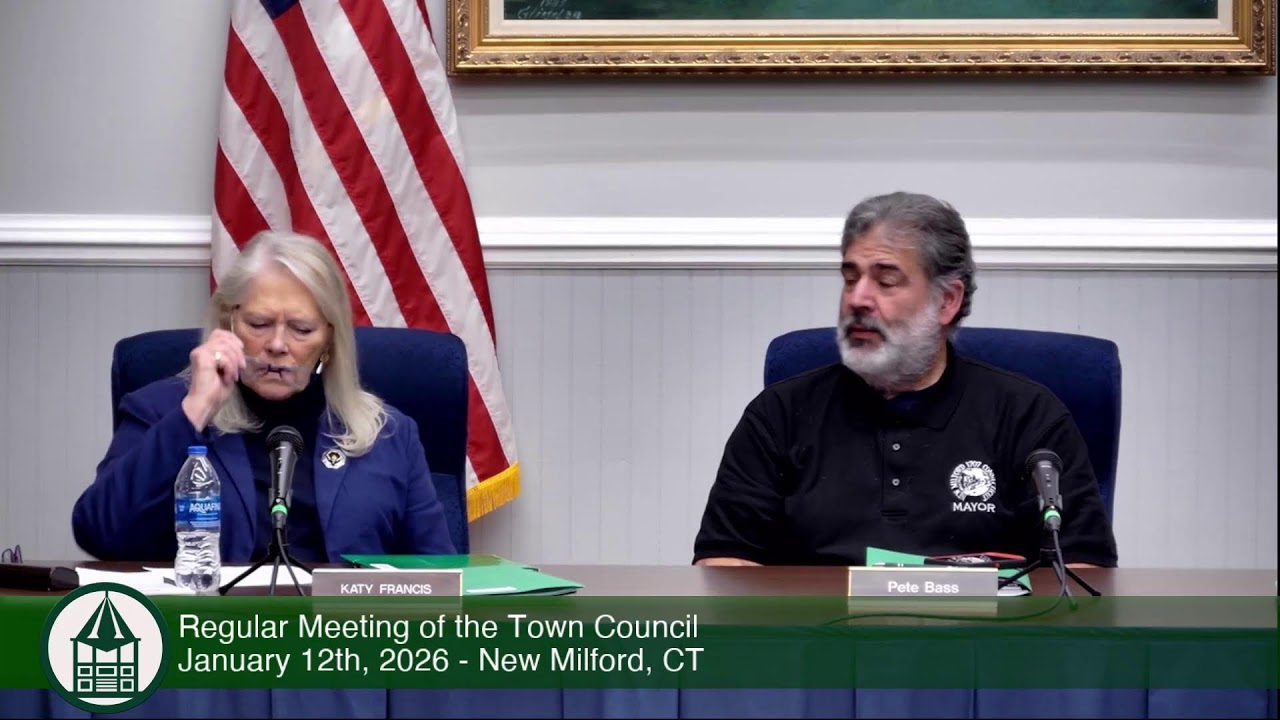 Regular Meeting of the Town Council / New Milford, CT / January 12th, 2026