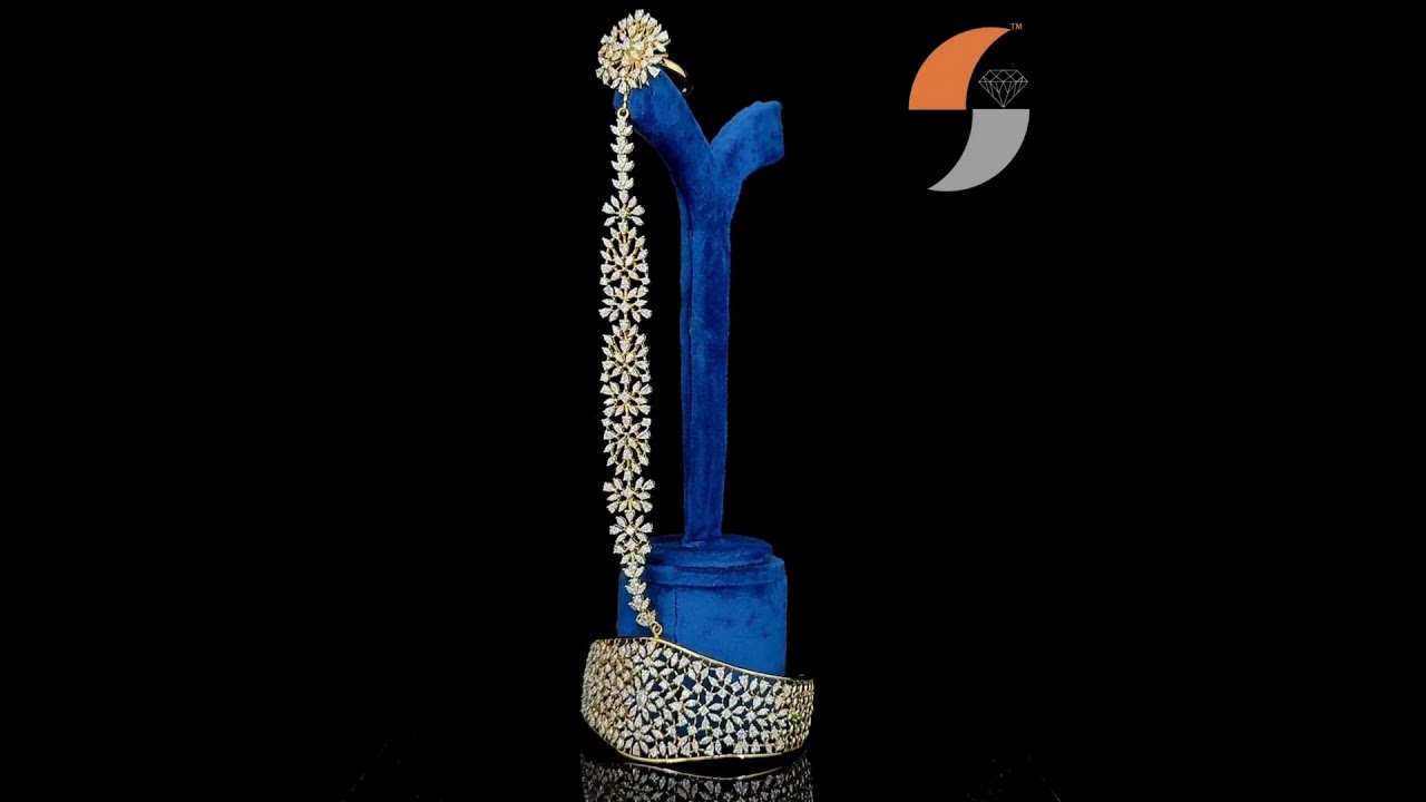 Hathpan Natural Diamond Bracelet- B00309 By Sheetal Impex