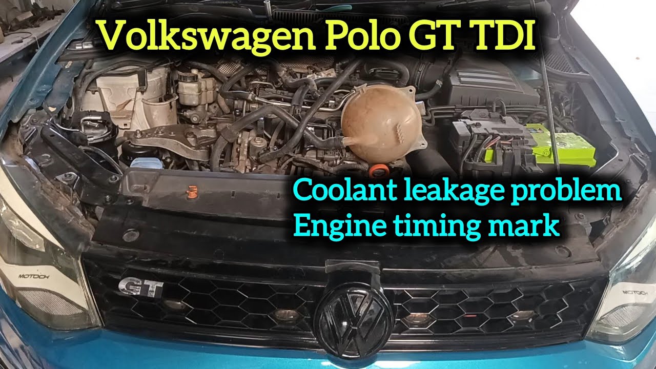 Volkswagen Polo GT TDI  engine coolant leakage problem, vw polo GT TDI engine timing mark