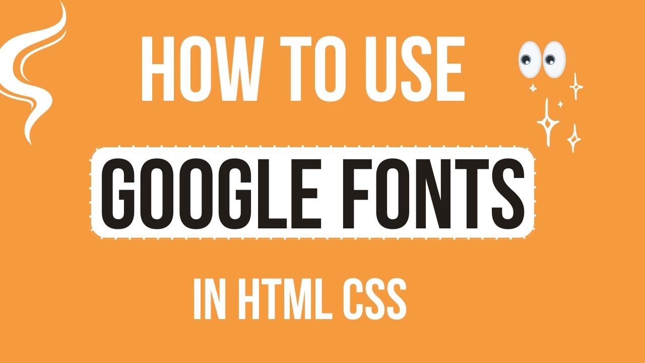 How to use google fonts in Html and CSS