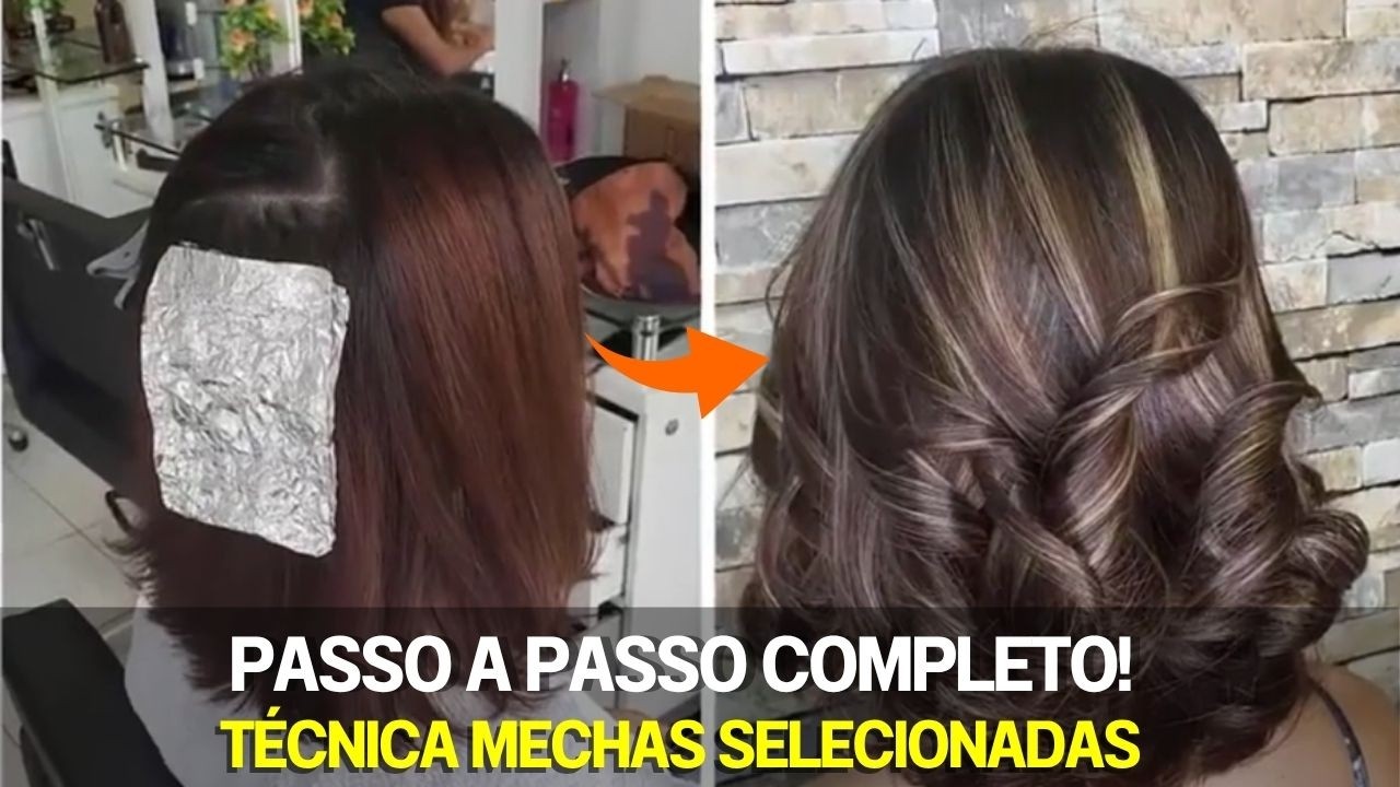 Curso Mechas Express Aula 7 - Como fazer a Técnica Mechas Selecionadas   Passo a passo da aplicação