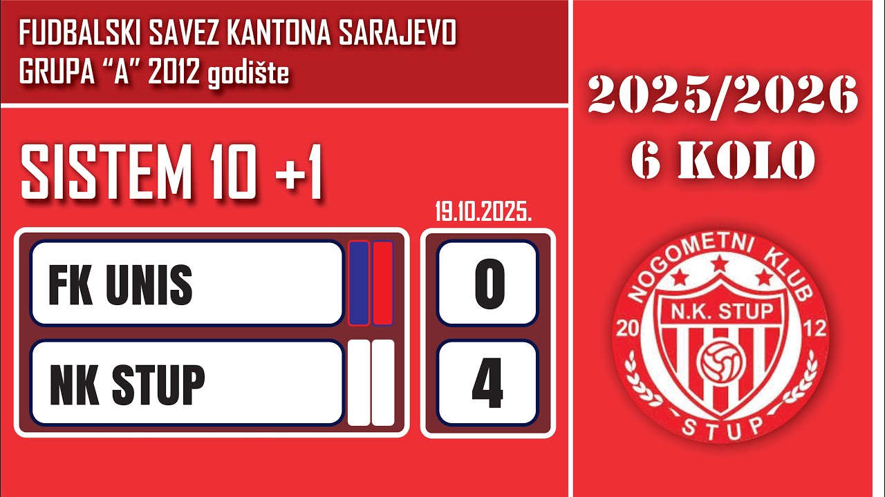 19.10.2025. FK Unis 0:4 NK Stup