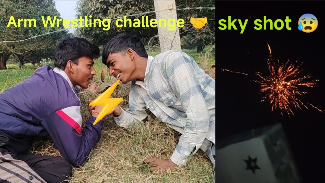 Arm Wrestling challenge ✊ sky shot 💥