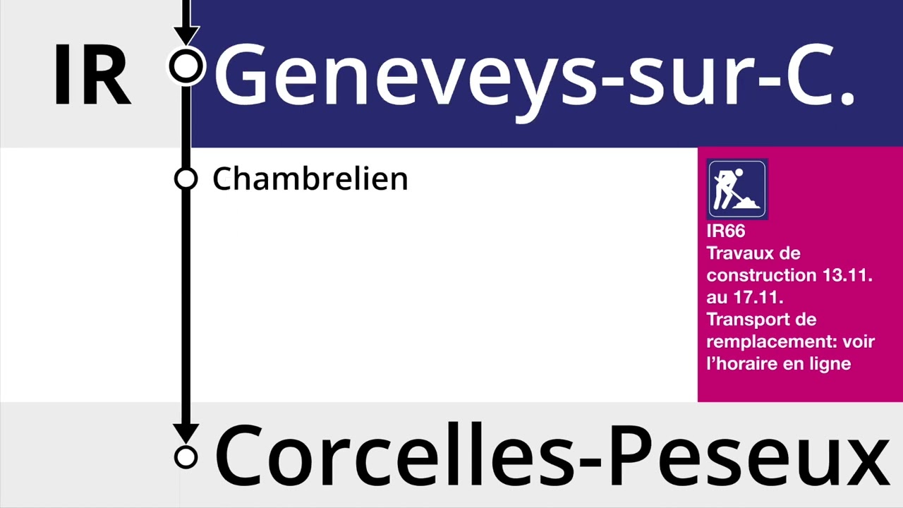 BLS Ansagen • IR66 • La Chaux-de-Fonds – Corcelles-Peseux