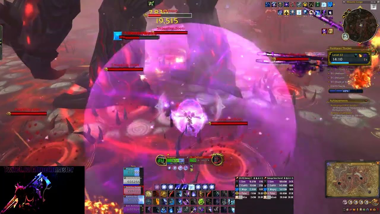 +22 Darkheart Thicket | Dragonflight Arcane Mage Mythic Plus | 10.2
