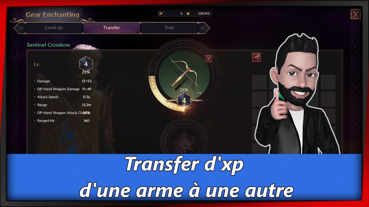Throne and Liberty - Le transfert d'xp sur les armes ( version KR )