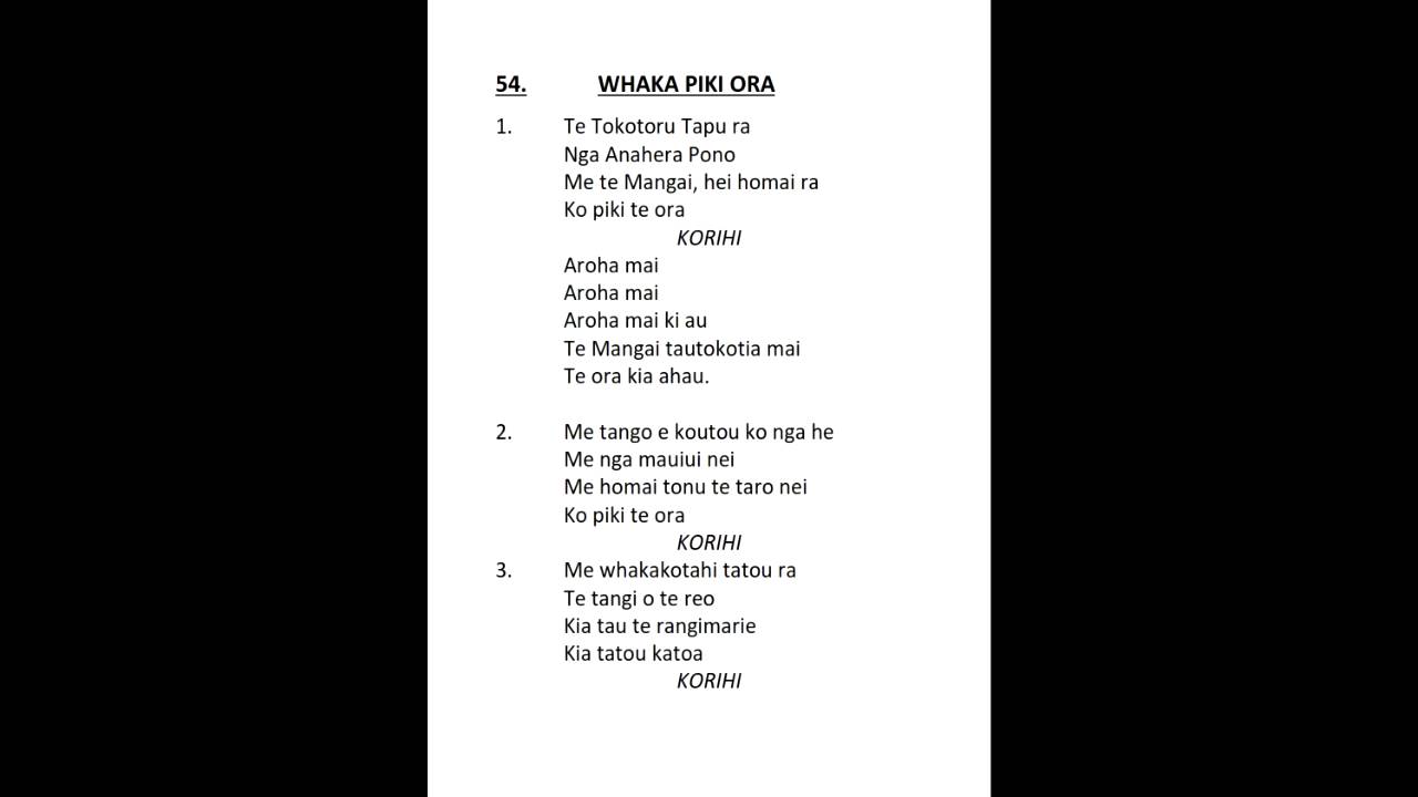 54. Whaka Piki Ora