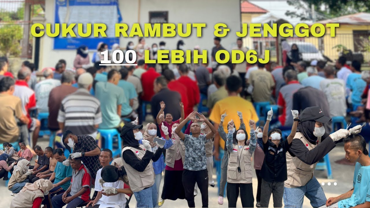 100 LEBIH ODGJ DI CUKUR RAMBUT DAN JENGGOT SAMA TIM MERANGKUL JIWA JAMBI 