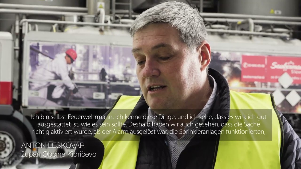 Feuerwehr&uuml;bung bei Saubermacher Slowenien
