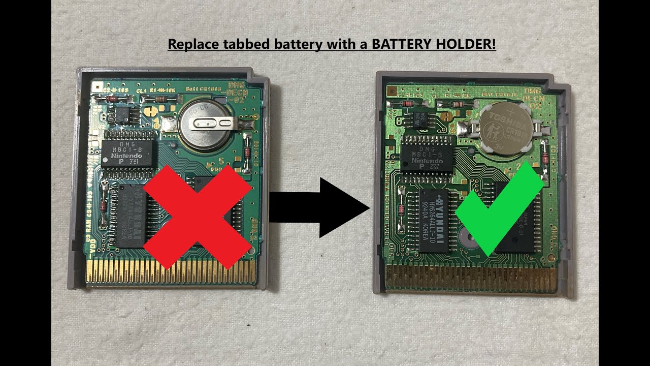 How to install a CR1616 Battery Holder in your Game Boy or Game Boy Color Game Carts