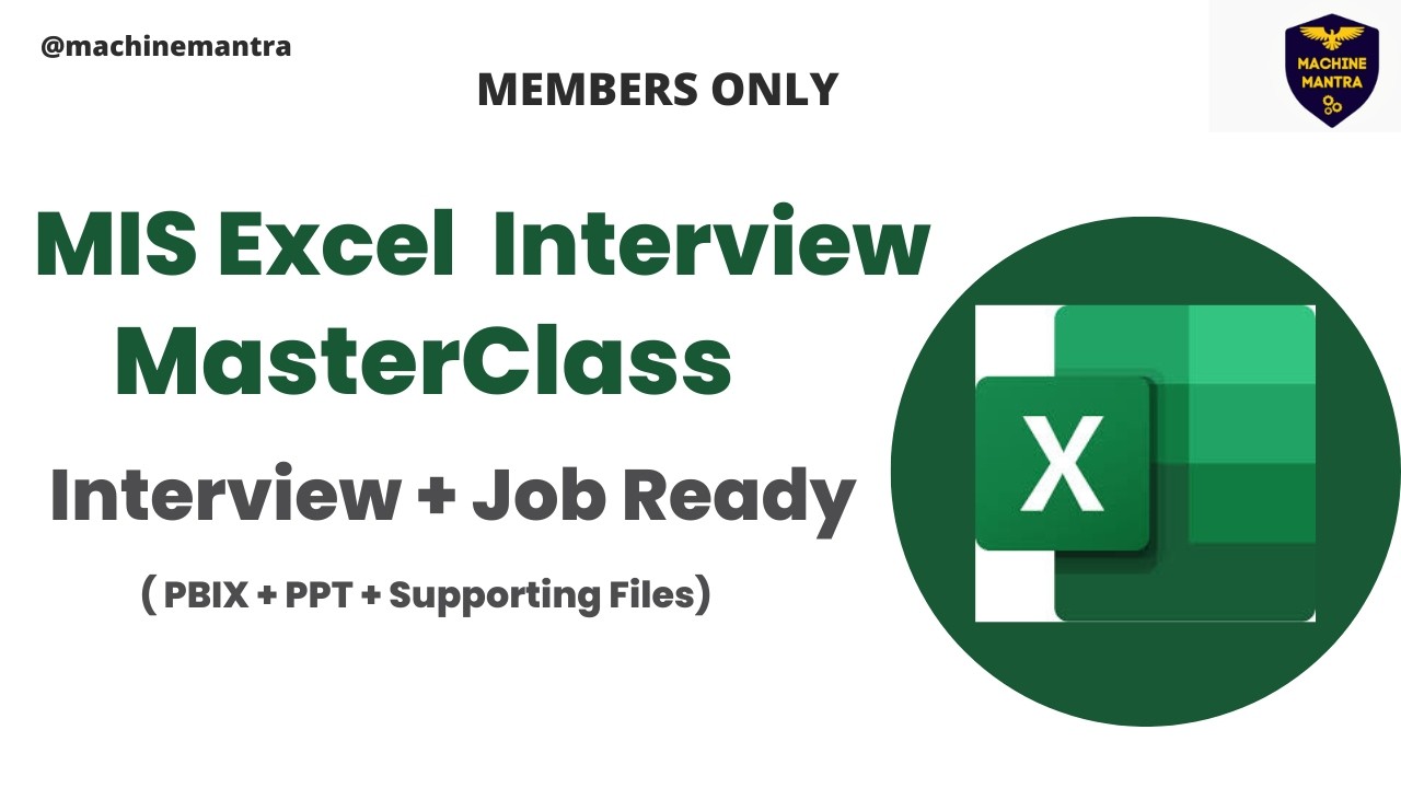 MIS Executive Excel Masterclass (Interview + Job Ready)
