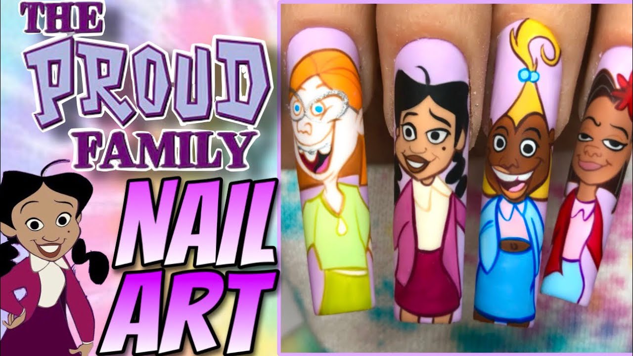 THE PROUD FAMILY! 💜Nail Art Tutorial💗 Using all NAILZBYDEV products!