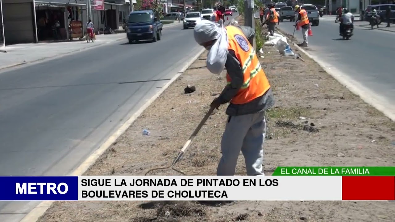 SIGUE LA JORNADA DE PINTADO EN LOS BOULEVARES DE CHOLUTECA