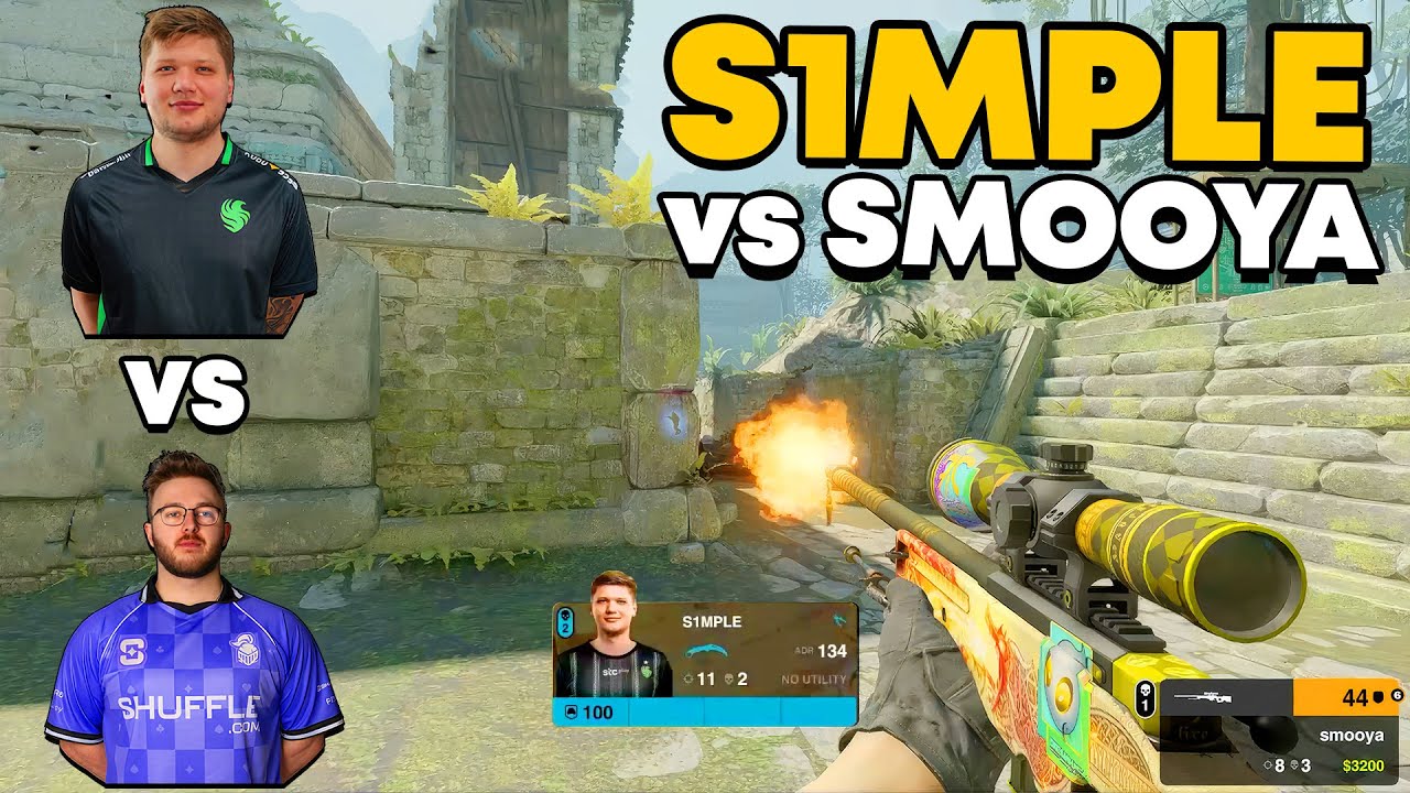 TEAM S1MPLE vs TEAM SMOOYA - ЛУЧШИЕ МОМЕНТЫ - FaceIT | КС2