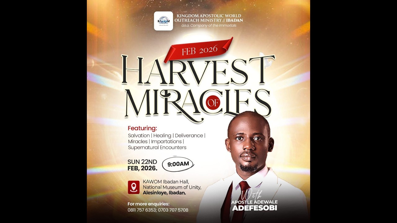 HARVEST OF MIRACLES || PASTOR MARIAM ADEFESOBI || FEBRUARY 2026
