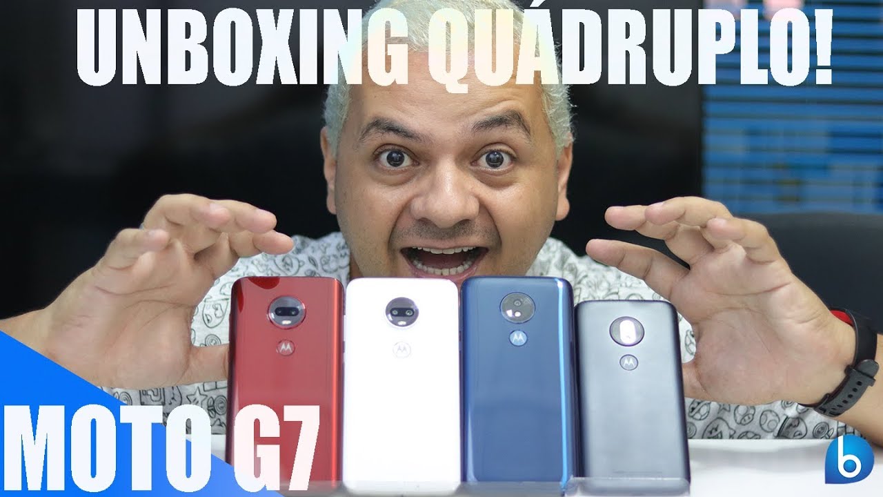 UNBOXING QUÁDRUPLO! MOTO G7 | MOTO G7 PLUS | MOTO G7 POWER | MOTO G7 PLAY!!!