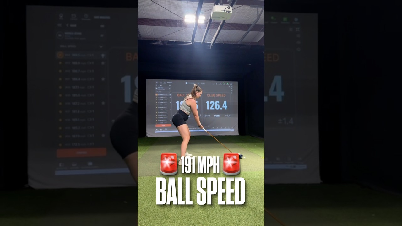 191 MPH BALL SPEED?! Monica Lieving CRAZY Long Drive! #fyp #golf #longdrive