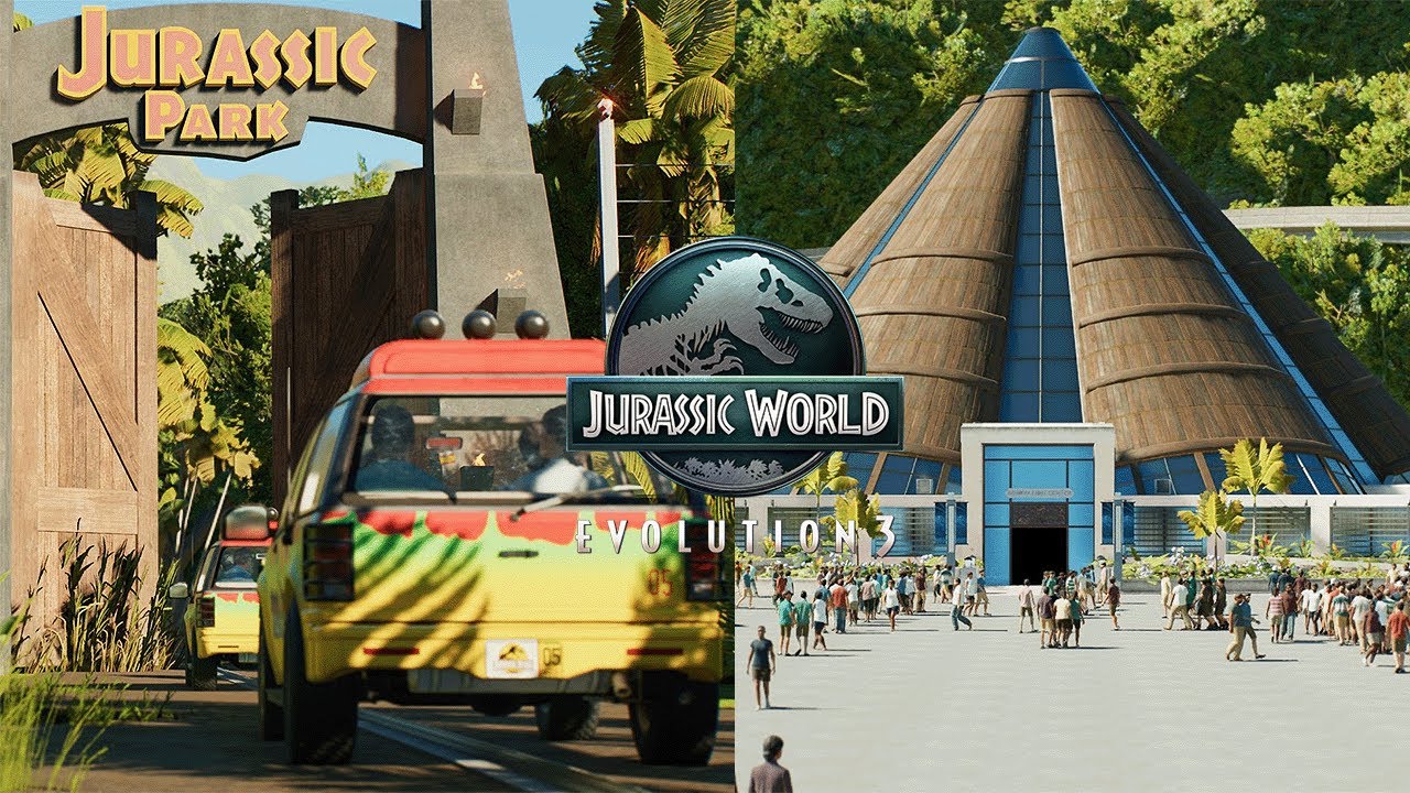 Jurassic Park 1993 and Jurassic World 2015 | Jurassic World Evolution 3 [4k]