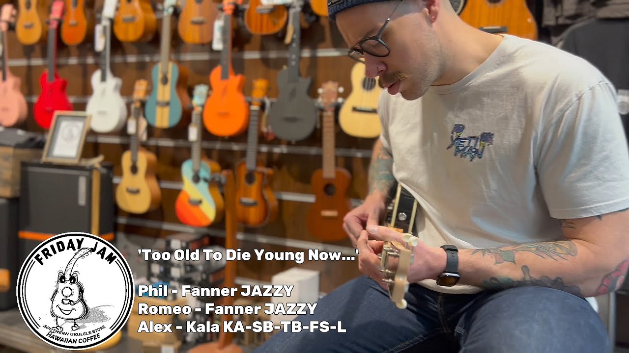 'Too Old To Die Young Now' - Ukulele Cover on Fanner Electric Jazzy Ukuleles