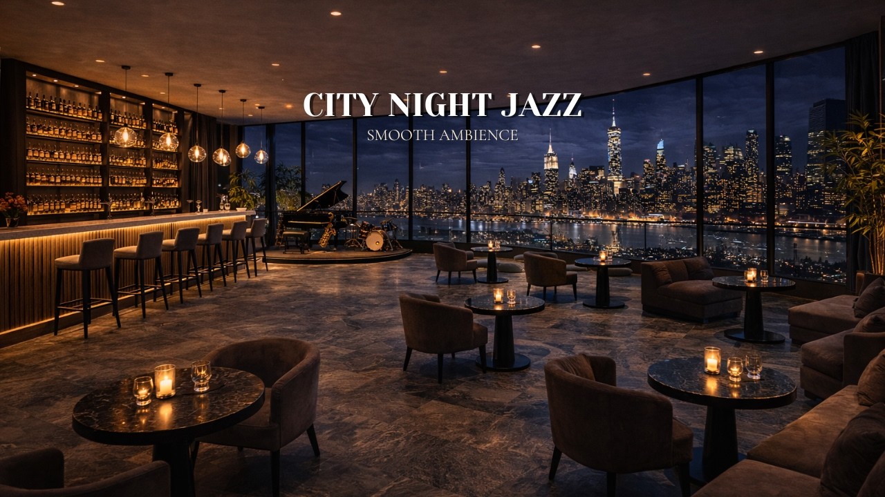Late Night at a New York Jazz Bar🌙Luxury Smooth Jazz Lounge Music for Relaxing, Studying & Working