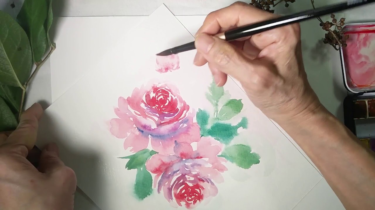 Watercolour Roses, Side roses