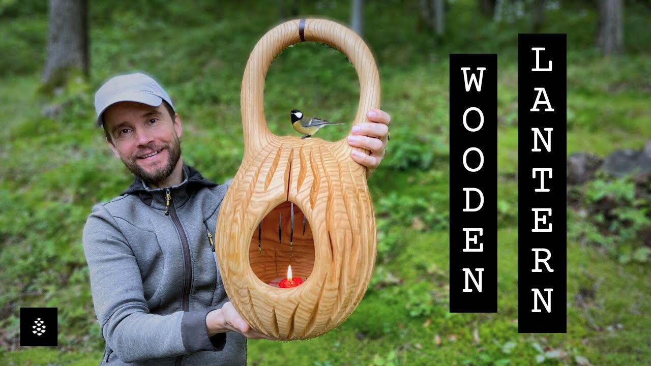 How I Made Lantern From Just ONE Piece of Wood With MANPA Special Carving Tools