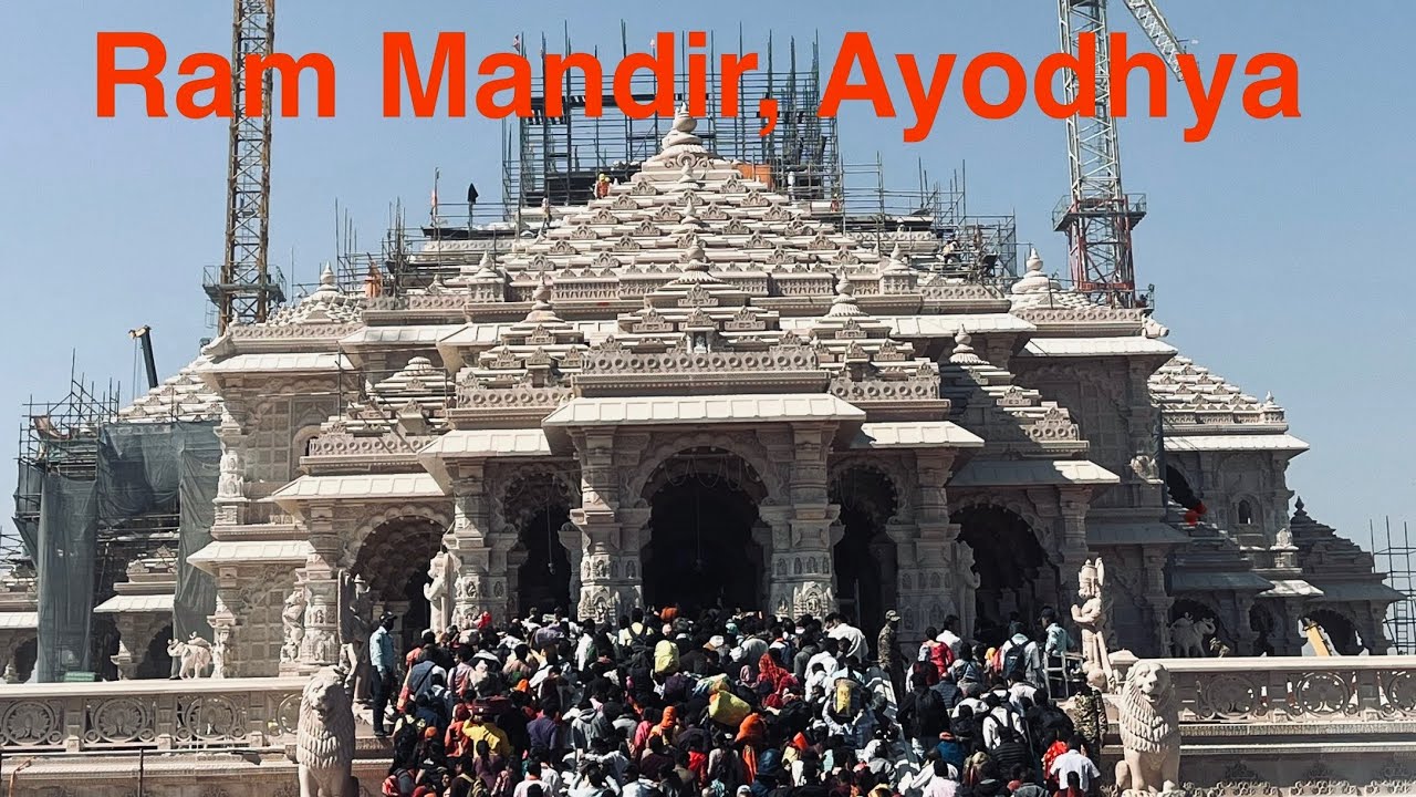 Massive Crowd at Ram Mandir Ayodhya | Breathtaking Architecture Under Construction #rammandir #ram