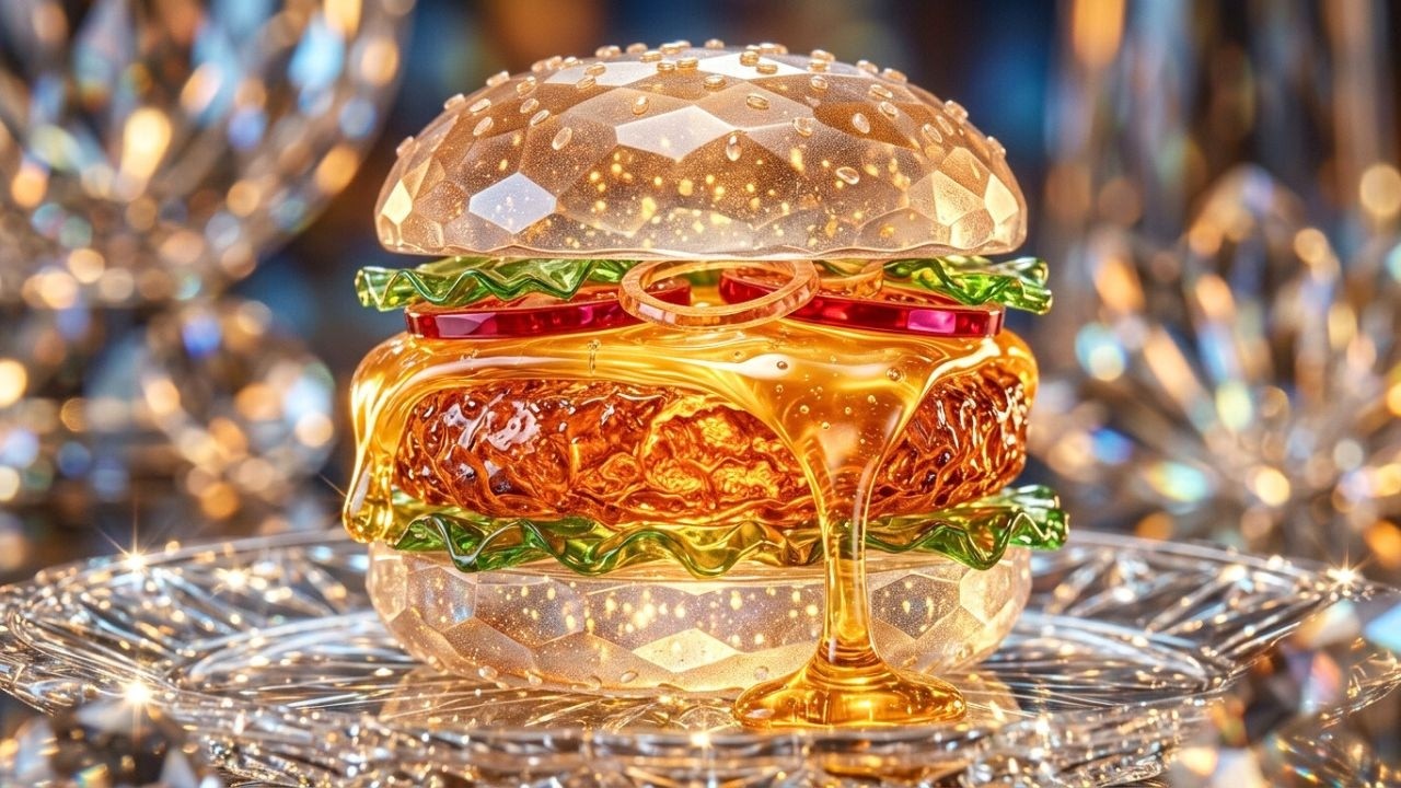 Making GLASS GIANT Cheeseburger... 💎 The Crunch is Unreal ASMR 🤯🎧