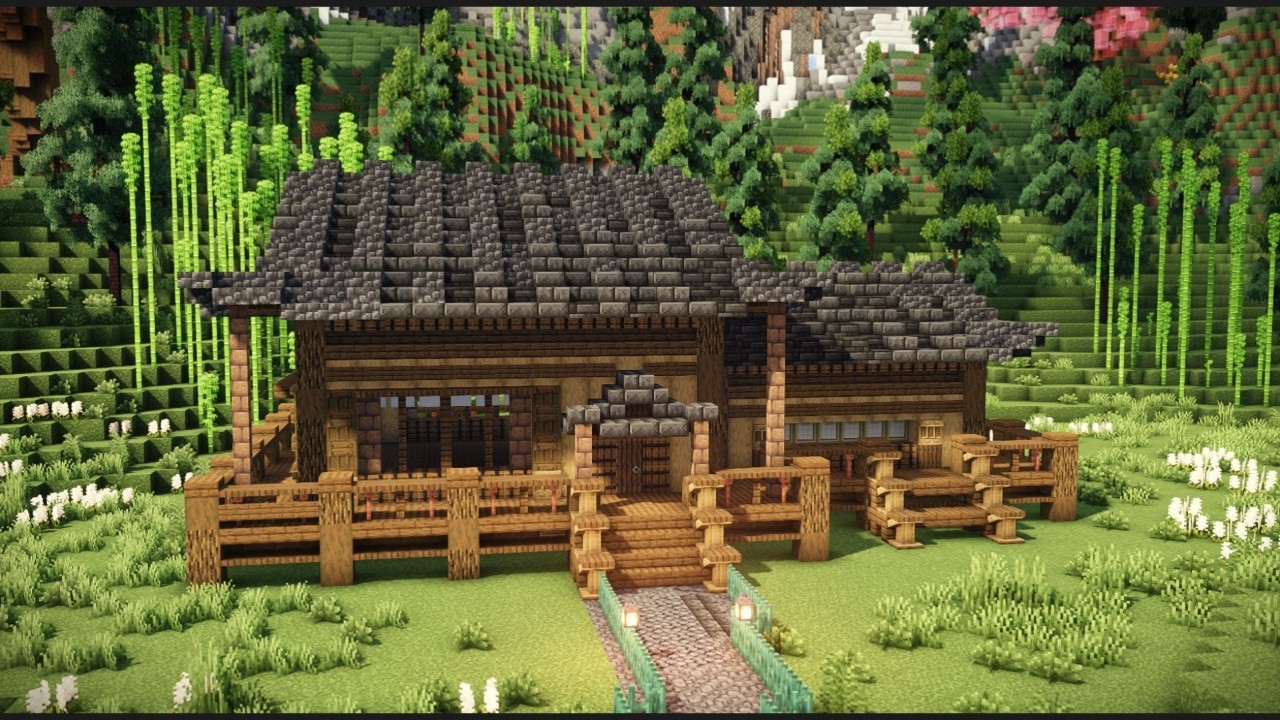 How To Build A Japanese Survival Base In Minecraft🍁🌸