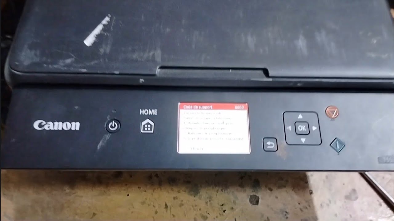 Code de support 6000 canon pixma ts5050