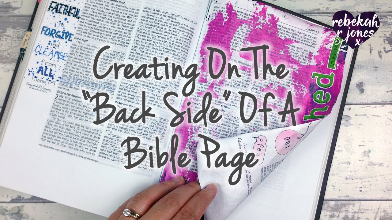 Create On The Back Side Of A Bible Page – Bible Art Journaling Challenge Lesson 41