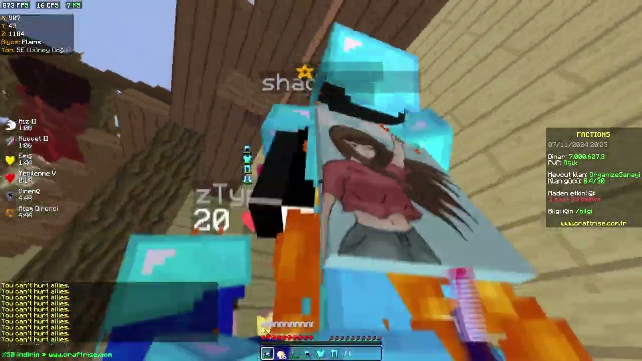 CraftRise Factions | Bar başında duran kız #craftrise #factions #vs