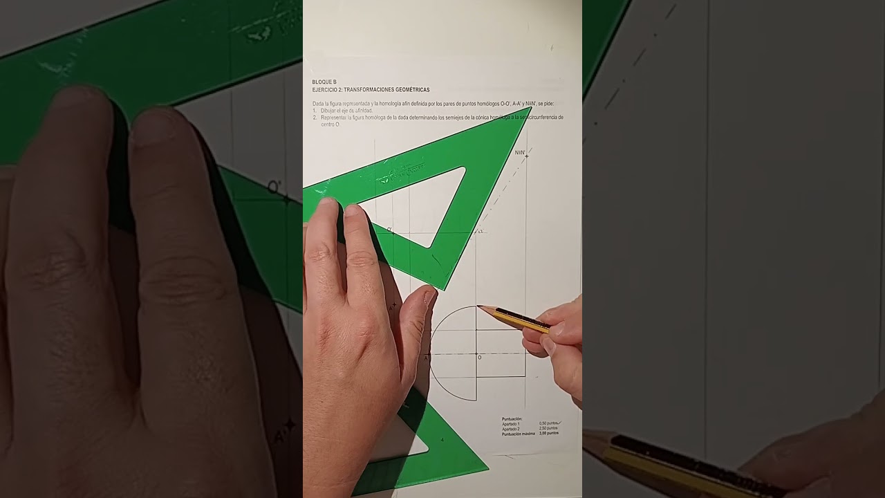 Afinidad oblicua. Circunferencia II. PEBAU Andalucía 2023. #geometría #dibujotécnico #selectividad