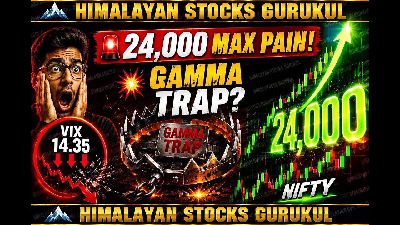 VIX BLOODBATH! How a &lsquo;Gamma Trap&rsquo; Could Rocket Nifty, 24,000 MAX PAIN SHOCKER⚠️