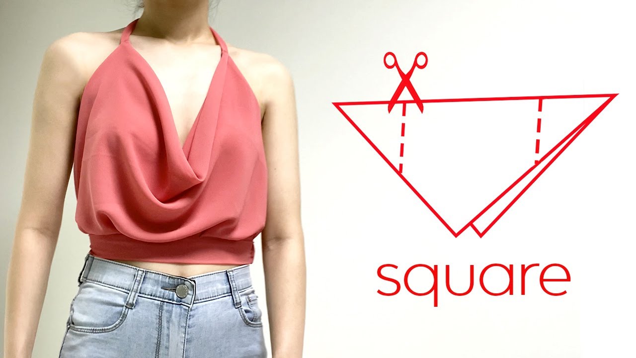 DIY Cowl Neck Top / Super Easy Summer Top / No Serger / For Beginner