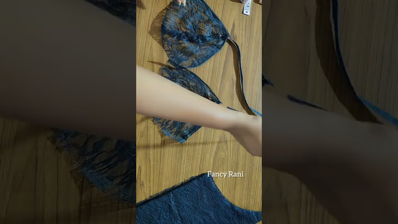 Lace Bra Cutting and Stitching
