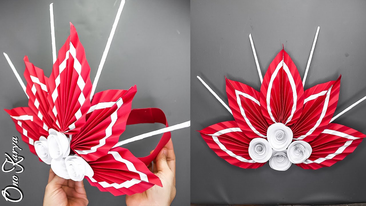 Topi mahkota merah putih | topi karnaval 17 Agustus dari karton