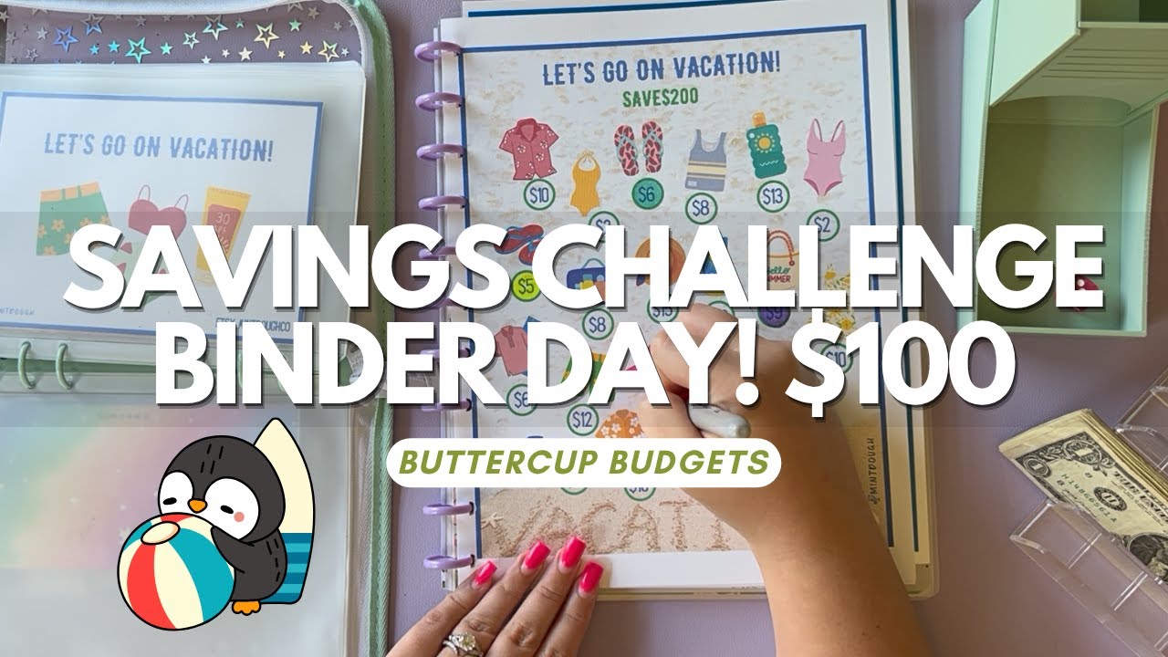 Savings Challenge Binder Day! | $100 | June 18