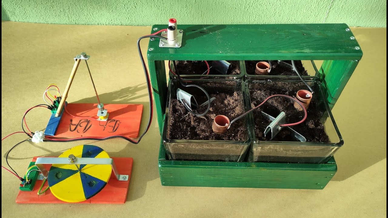 The making and use of a soil+  battery.