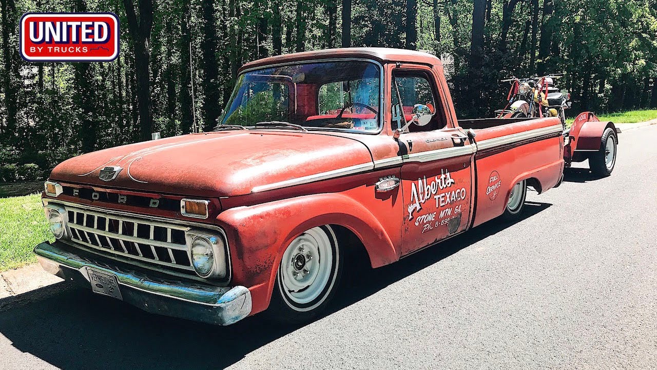 Ford F100 w/ Matching Motorcycle Trailer | Vintage Honda Motorcycle
