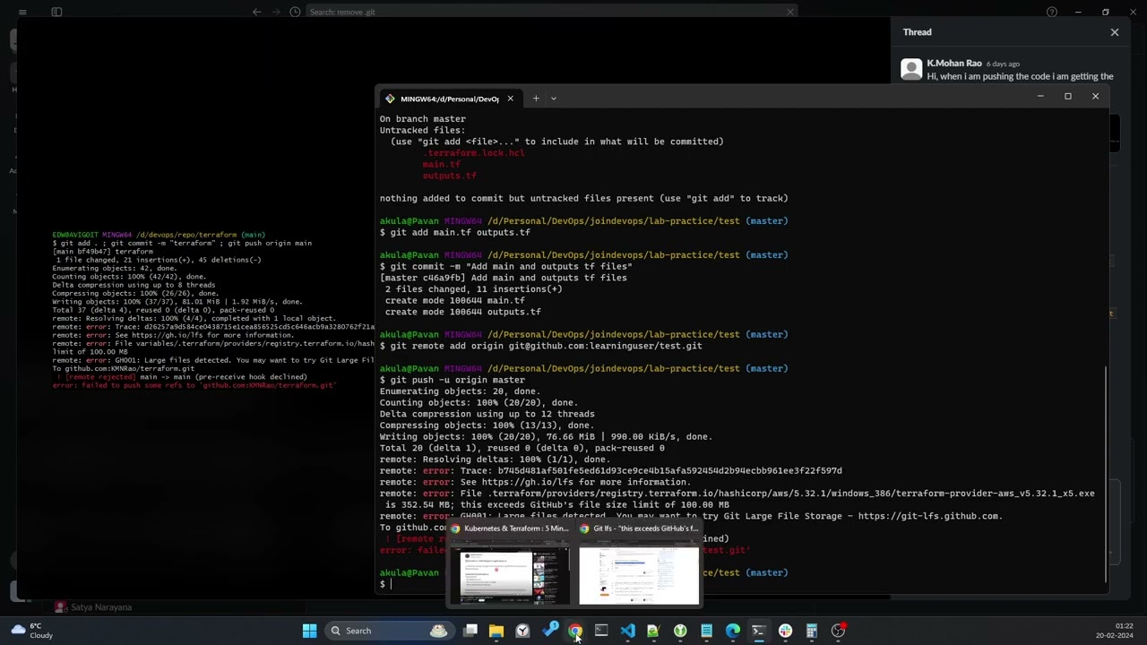 Push terraform code to github
