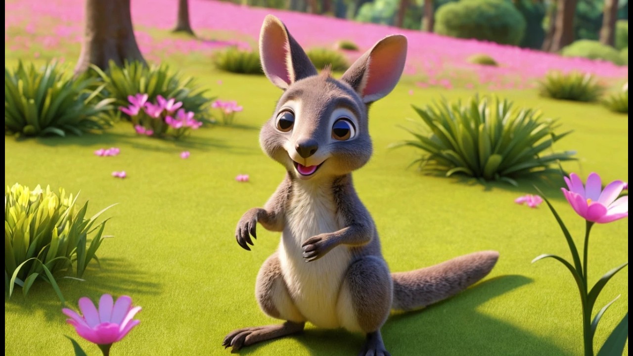 Wallaby Finds a Hidden Flower | Gentle Nature Song & Kids Adventure