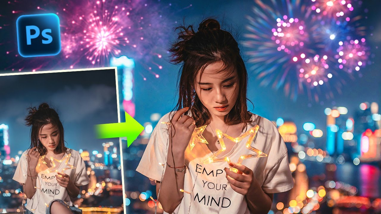 How to Add Fireworks to a Photo in Photoshop &ndash; Realistic & Easy