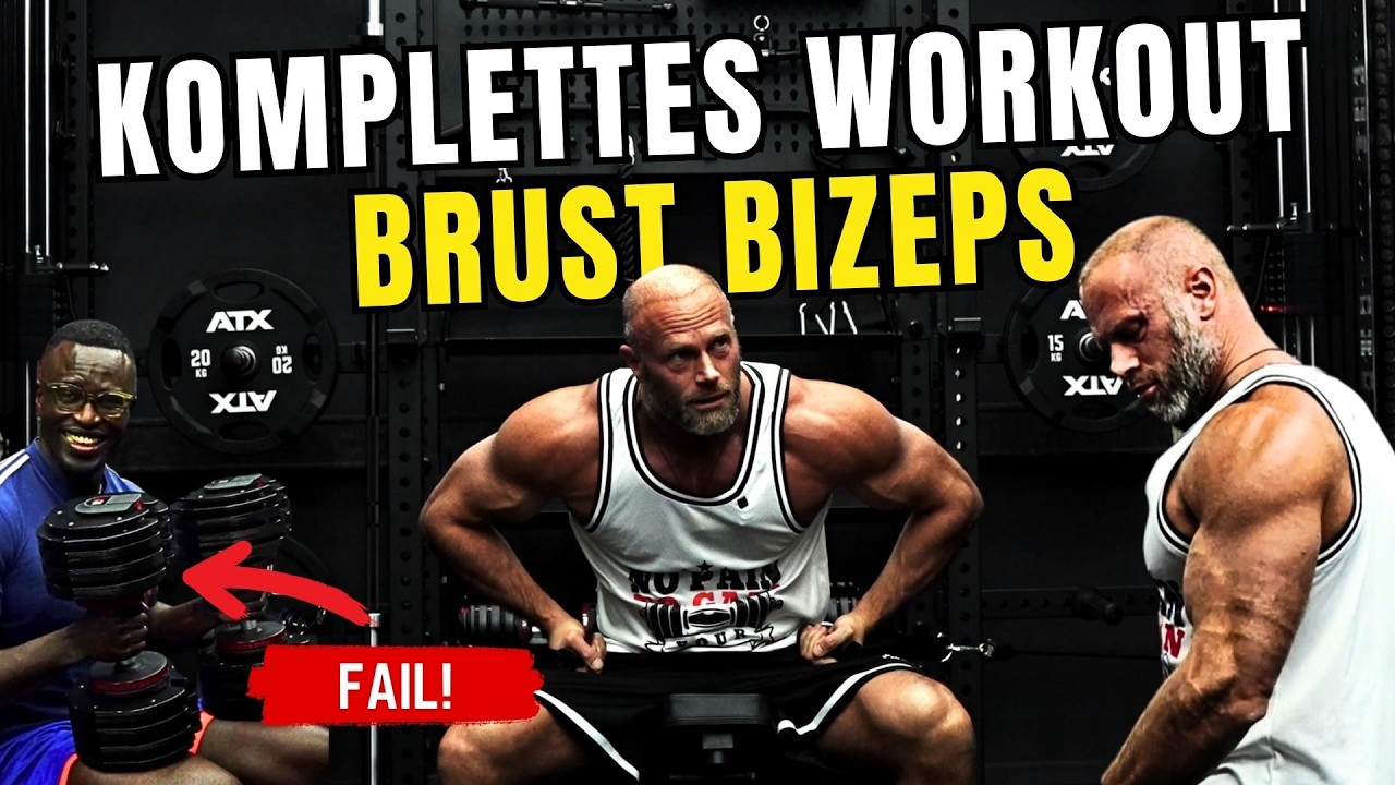 Brust / Bizeps FULL WORKOUT! 4-er Split Brusttag nach dem besten Trainingsplan mit Mayib und Gotti