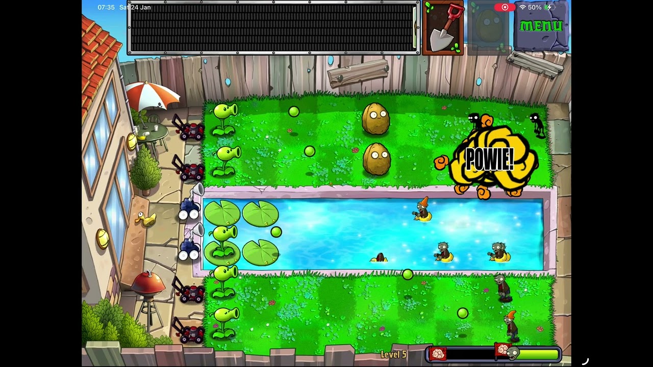 PvZ 1 pool day 5 mini game
