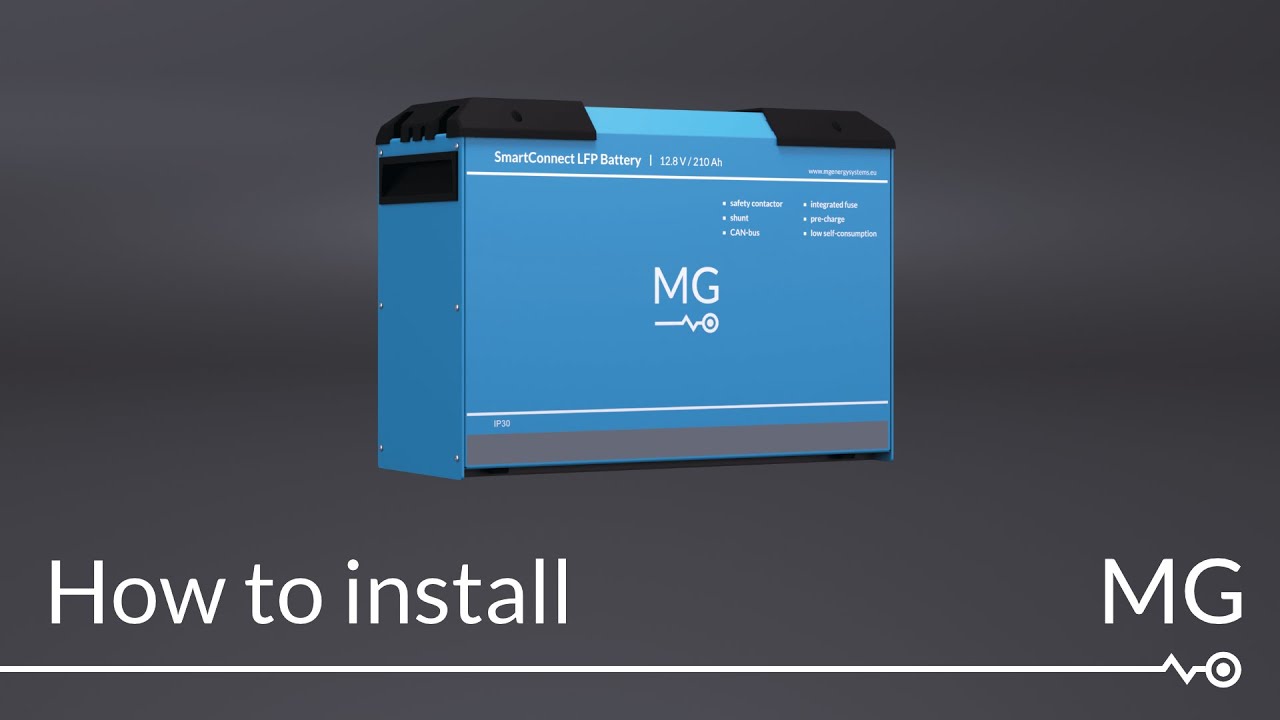 How to install the MG LFP 12 V SmartConnect Batteries (LiFePO4) - MG Energy Systems